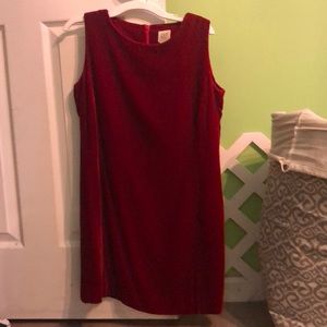 Red velvet dress